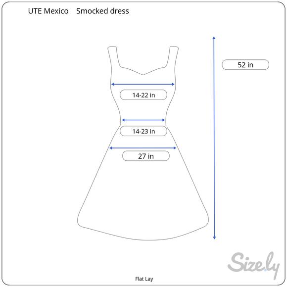 UTE Mexico Natural Muslin Smocked Embroidered Maxi Tank Dress Floral - Picture 7 of 7